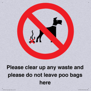 Please clear up any waste and please do not leave poo bags here